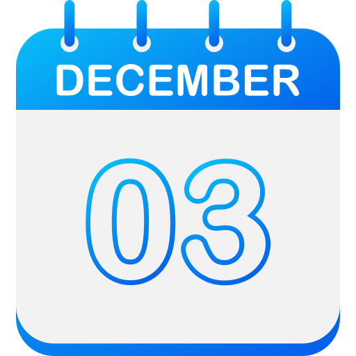 3 grudnia Generic gradient fill ikona