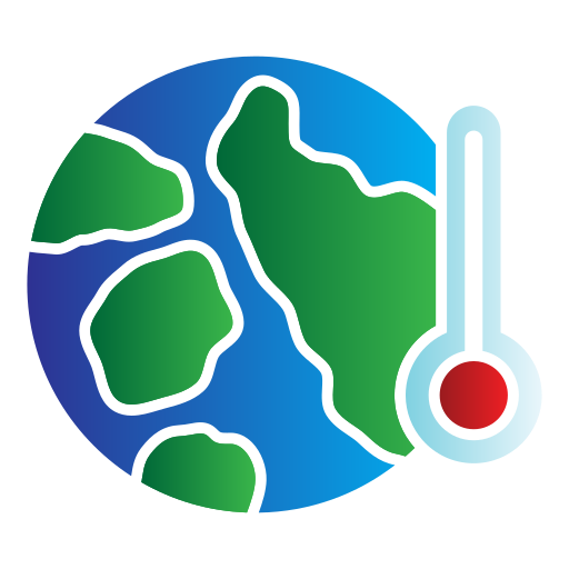 il riscaldamento globale Generic gradient fill icona