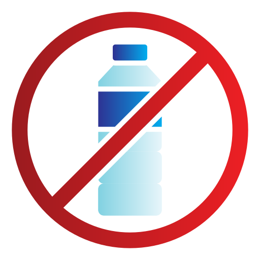 Никаких пластиковых бутылок Generic gradient fill иконка