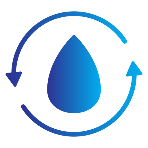 ciclo dell'acqua Generic gradient fill icona