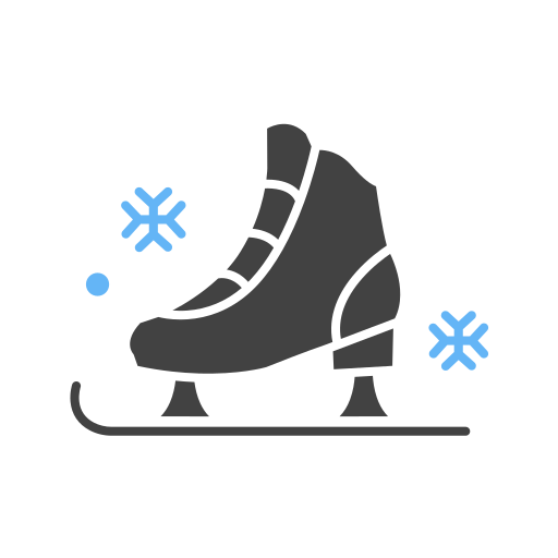 scarpe da pattinaggio sul ghiaccio Generic color fill icona
