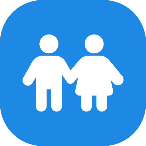 男の子と女の子 Generic color fill icon