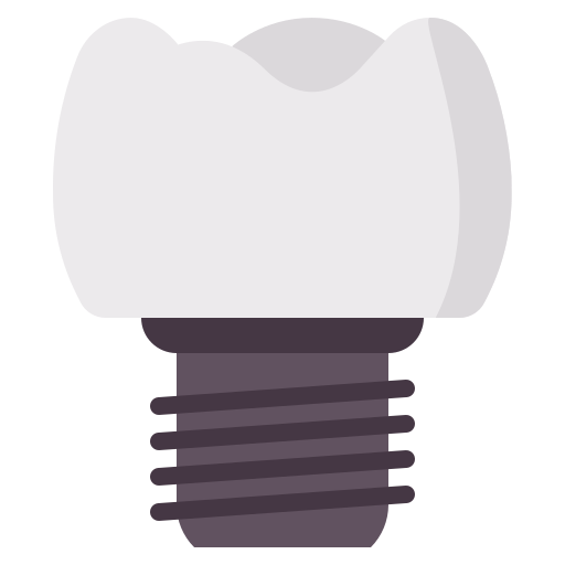 Зубной имплантат Generic color fill иконка