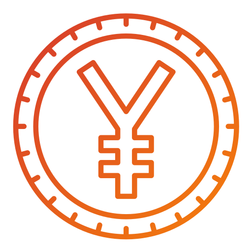 yuan chino Generic gradient outline icono