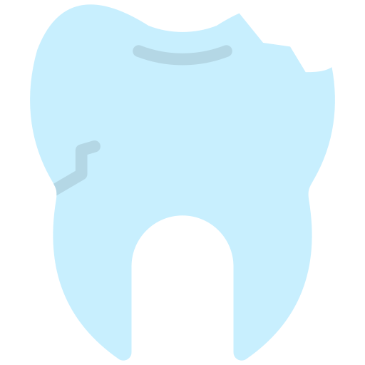 Broken Tooth Generic color fill icon