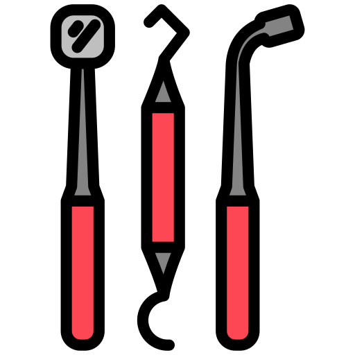 narzędzia dentystyczne Generic color lineal-color ikona
