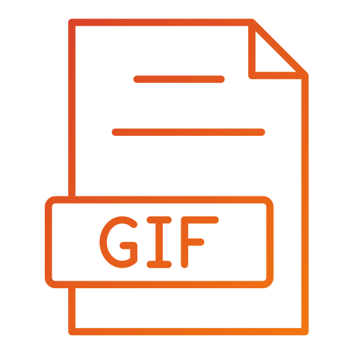 file gif Generic gradient outline icona