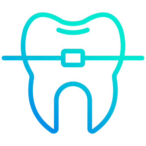 aparat ortodontyczny Generic gradient outline ikona