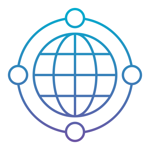 globaal netwerk Generic gradient outline icoon