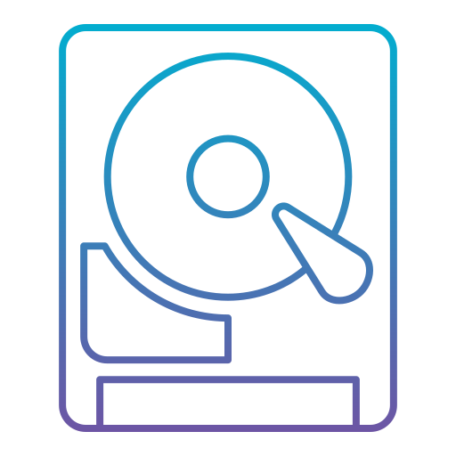 Hard disk Generic gradient outline icon