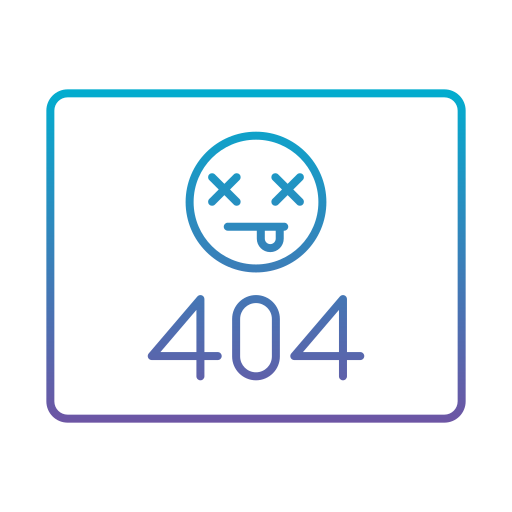 error 404 Generic gradient outline icono