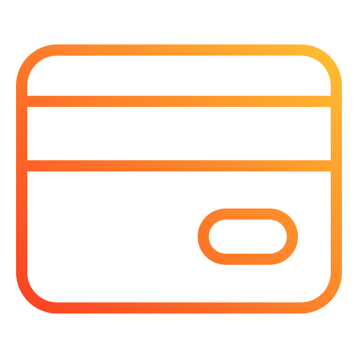 tarjeta de débito Generic gradient outline icono