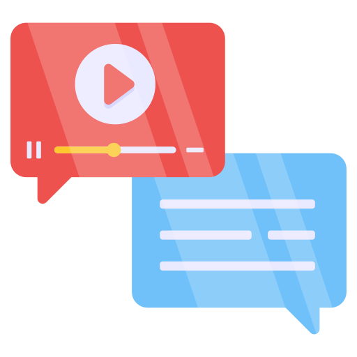 chat de video Generic color fill icono