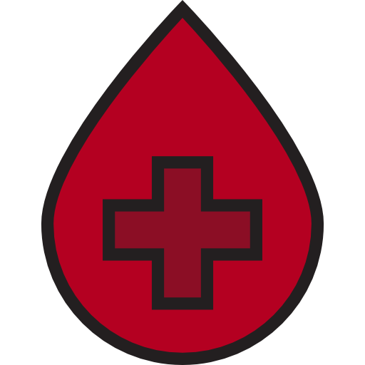 gota de sangre srip Lineal Color icono