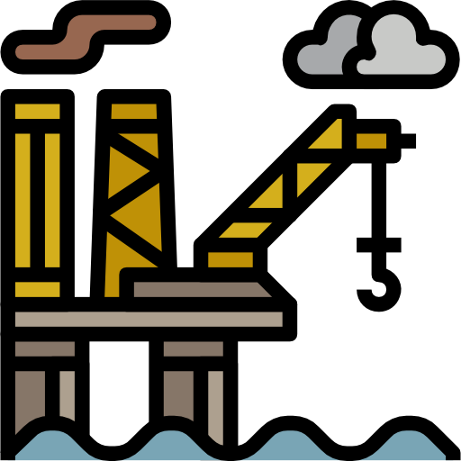 plate-forme pétrolière Surang Lineal Color Icône
