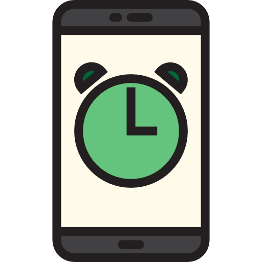 Alarm clock srip Lineal Color icon