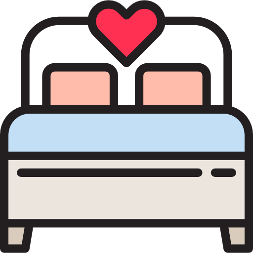 cama matrimonial srip Lineal Color icono