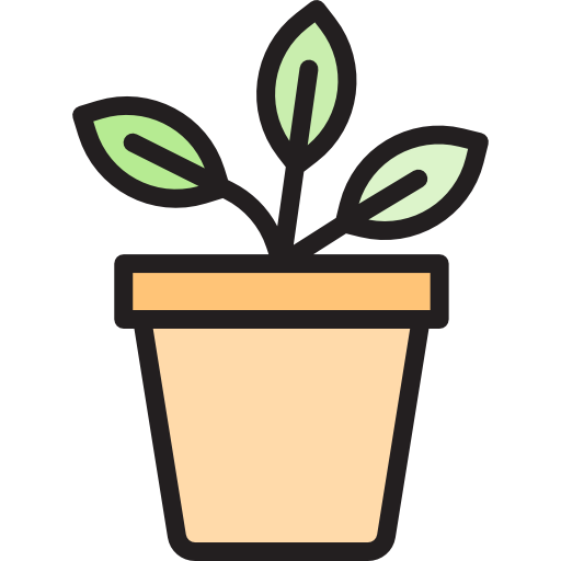 Растение в горшке srip Lineal Color иконка