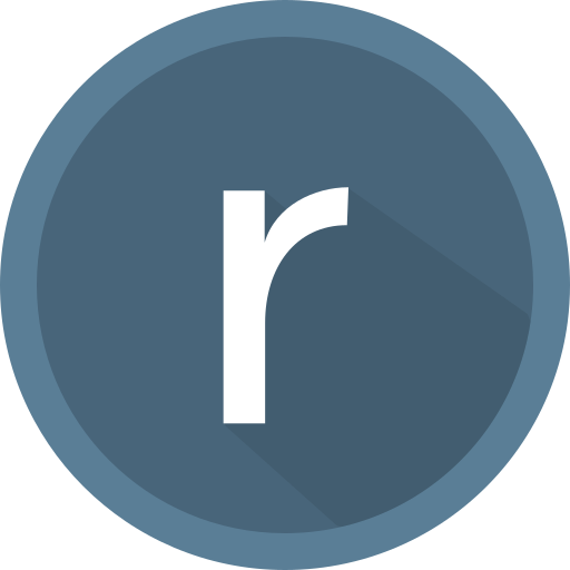 litera r Generic color fill ikona