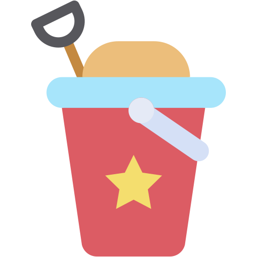 Sand bucket Generic color fill icon
