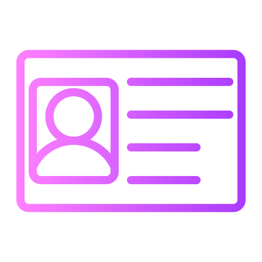 ID card Generic gradient outline icon