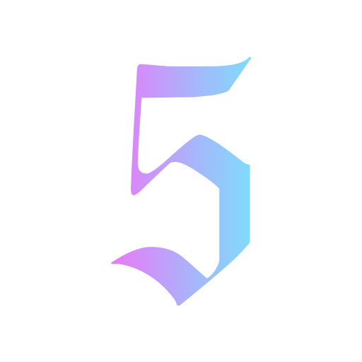 Five Generic gradient fill icon