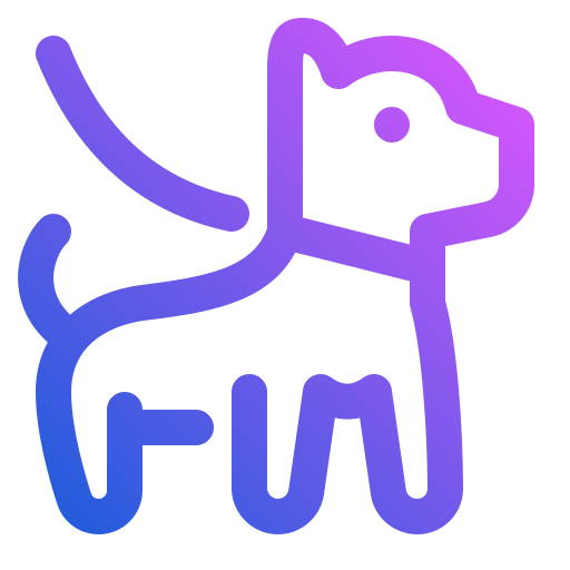 cane al guinzaglio Generic gradient outline icona
