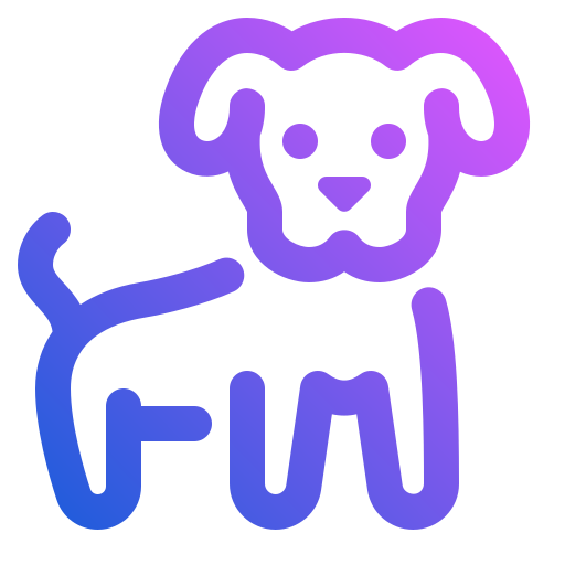 犬 Generic gradient outline icon