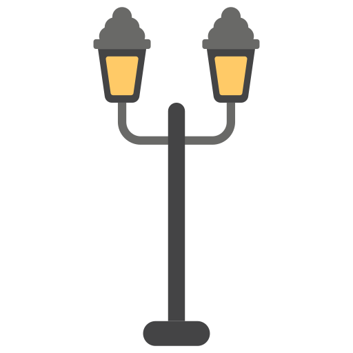straatlamp Generic color fill icoon