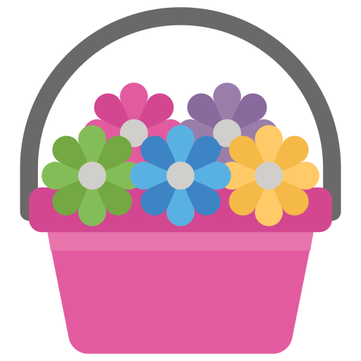 Flower basket Generic color fill icon