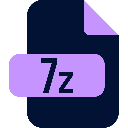 7z 파일 Generic color fill icon
