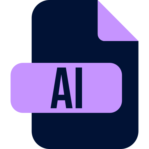 AI File Generic color fill icon