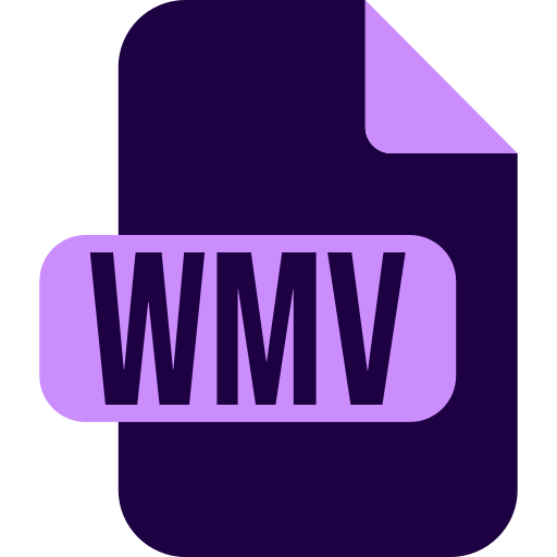 wmv-datei Generic color fill icon
