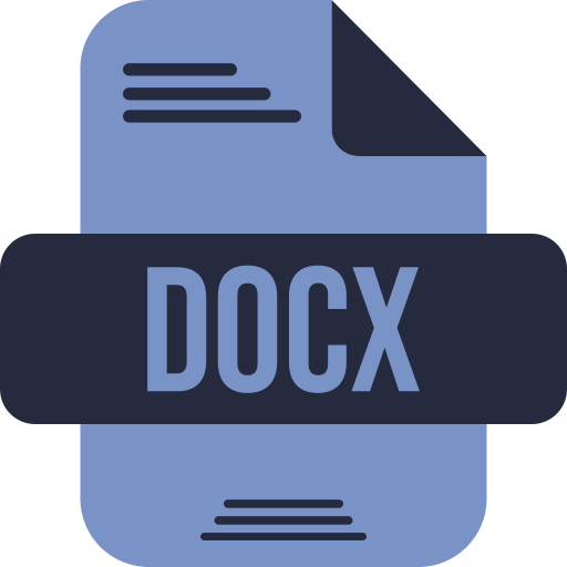 docx файл Generic color fill иконка
