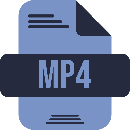 file mp4 Generic color fill icona