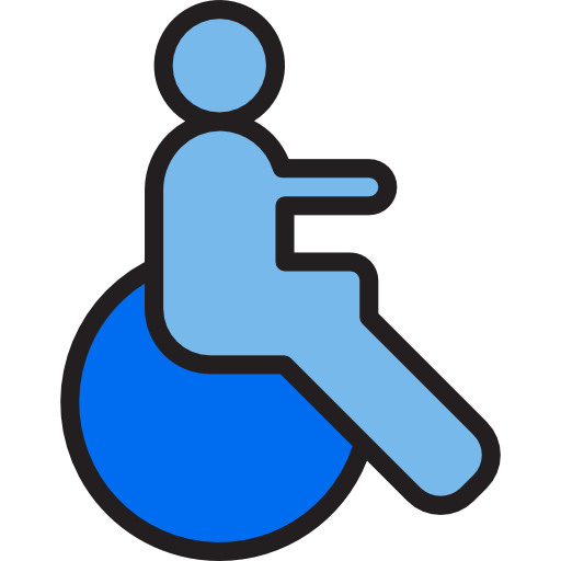 inwalidztwo srip Lineal Color ikona