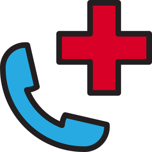 asistencia sanitaria y médica srip Lineal Color icono