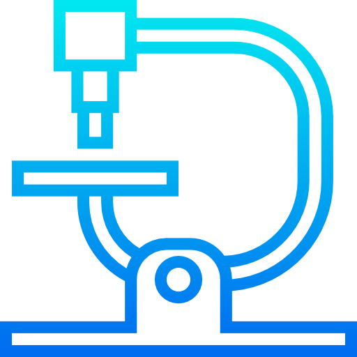 microscopio srip Gradient icono
