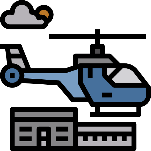 Helicopter Surang Lineal Color icon