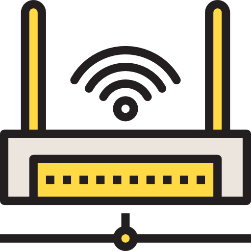 routeur wi-fi srip Lineal Color Icône