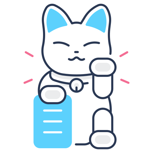 招き猫 Generic color lineal-color icon