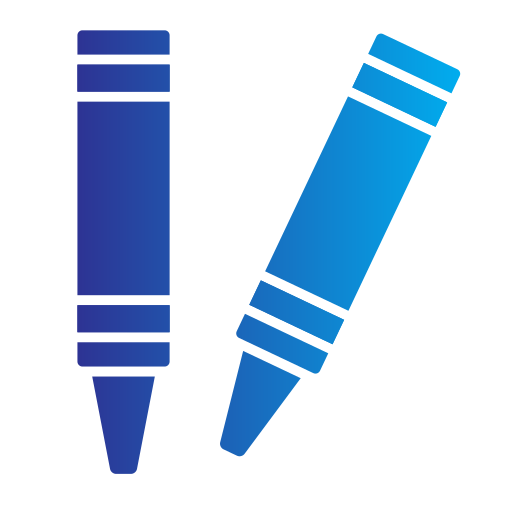 Crayon Generic gradient fill icon