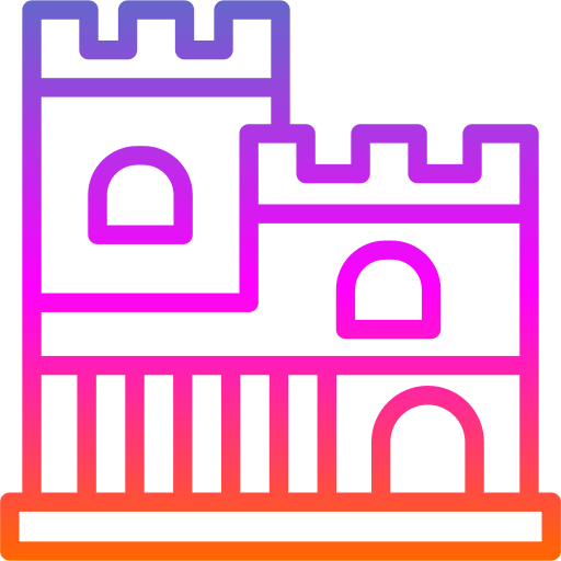 zamek Generic gradient outline ikona