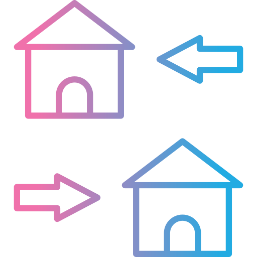 Moving home Generic gradient outline icon