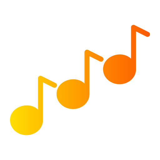nota musical Generic gradient fill icono