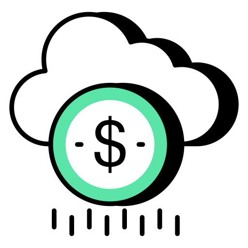 denaro digitale Generic color fill icona