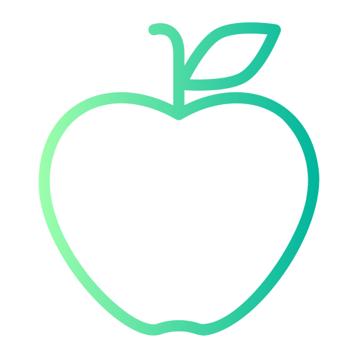 jabłko Generic gradient outline ikona