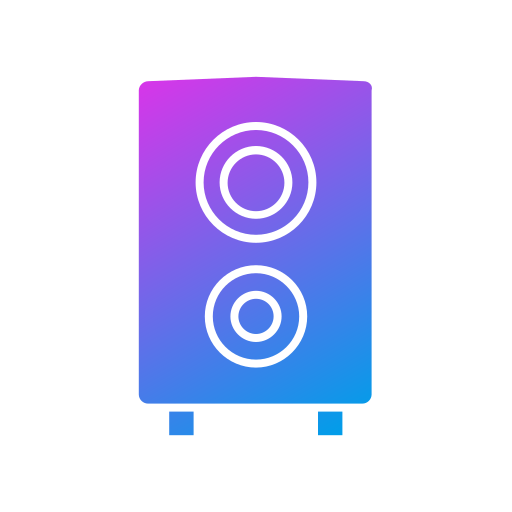 luidsprekerbox Generic gradient fill icoon