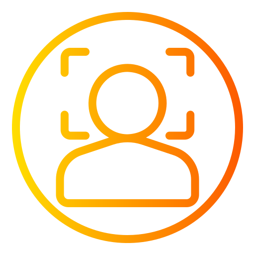 Face recognition Generic gradient outline icon