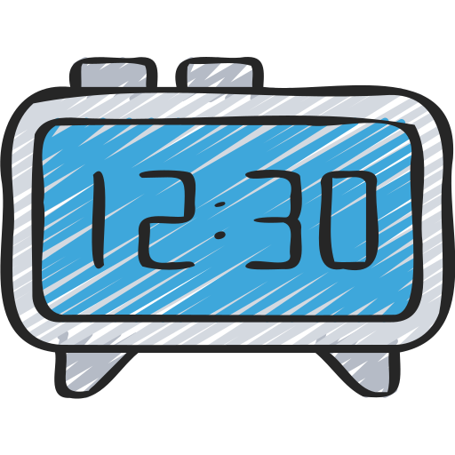 Digital alarm clock Juicy Fish Sketchy icon